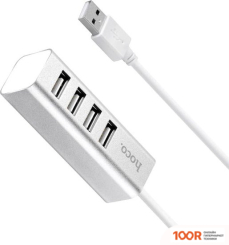 Хаб / Док-станция Hoco HB1 (СЕРЕБРИСТЫЙ) (8055)