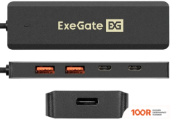 Хаб / Док-станция ExeGate DUB-2C2P/10G EX298169RUS (7968)