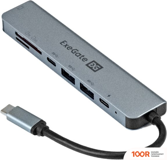 Хаб / Док-станция ExeGate DUB-21C/PD/CR/H EX293983RUS (7966)