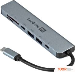 Хаб / Док-станция ExeGate DUB-21C/PD/CR/H EX293983RUS (7966)