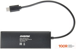 Хаб / Док-станция Digma HUB-4U2.0-UC-B (7952)