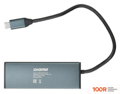 Хаб / Док-станция Digma HUB-2U3.0СH-UC-G (7950)