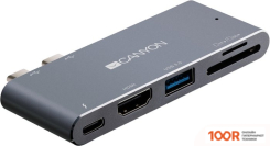 Хаб / Док-станция Canyon DS-5 (СЕРЫЙ) (7872)