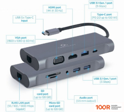 Хаб / Док-станция Cablexpert A-CM-COMBO7-01 (7854)