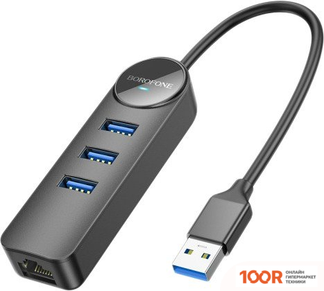Хаб / Док-станция Borofone DH6 USB TYPE-A (3 X USB 3.2 GEN1, 0.2 М) (7837)