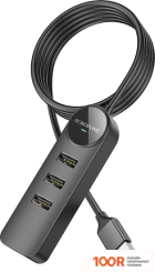 Хаб / Док-станция Borofone DH6 USB TYPE-A (3 X USB 2.0, 1.2 М) (7836)