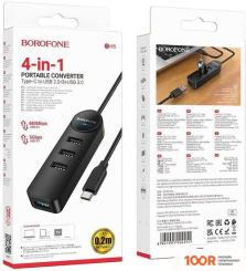 Хаб / Док-станция Borofone DH5 USB TYPE-C (7835)