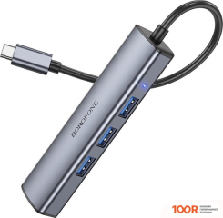 Хаб / Док-станция Borofone DH12 USB TYPE-C (4 X USB 3.2 GEN1, 0.2 М) (7832)
