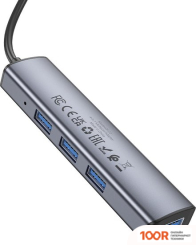 Хаб / Док-станция Borofone DH12 USB TYPE-C (4 X USB 3.2 GEN1, 0.2 М) (7832)