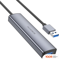 Хаб / Док-станция Borofone DH12 USB TYPE-A (4 X USB 3.2 GEN1, 1.2 М) (7831)