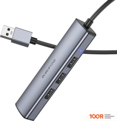 Хаб / Док-станция Borofone DH12 USB TYPE-A (4 X USB 2.0, 1.2 М) (7830)