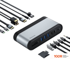 Хаб / Док-станция Baseus WORKING STATION MULTIFUNCTIONAL TYPE-C HUB ADAPTER CAHUB-HG0G (7827)