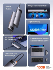 Хаб / Док-станция Baseus STARJOY 8-PORT TYPE-C HUB ADAPTER WKWG080213 (7785)