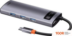 Хаб / Док-станция Baseus METAL GLEAM SERIES MULTIFUNCTIONAL HUB TYPE-C HUB DOCKING STATION CAHUB-CX0G (7776)