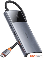 Хаб / Док-станция Baseus METAL GLEAM SERIES II 6-IN-1 USB HUB B00061802813-00 (7775)