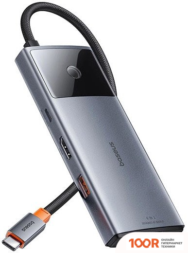 Хаб / Док-станция Baseus METAL GLEAM SERIES II 6-IN-1 USB HUB B00061802813-00 (7775)
