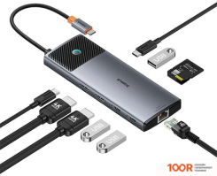 Хаб / Док-станция Baseus METAL GLEAM SERIES II 10-IN1 USB HUB B00061800813-01 (7773)