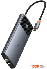 Хаб / Док-станция Baseus METAL GLEAM SERIES II 10-IN1 USB HUB B00061800813-01 (7773)