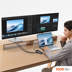 Хаб / Док-станция Baseus METAL GLEAM SERIES II 10-IN-1 USB HUB B00061800123-01 (7770)