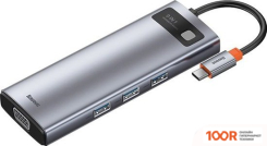 Хаб / Док-станция Baseus METAL GLEAM SERIES 9-IN-1 MULTIFUNCTIONAL TYPE-C CAHUB-CU0G (7769)