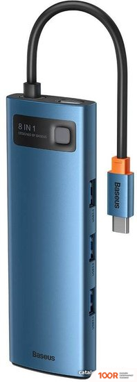 Хаб / Док-станция Baseus METAL GLEAM SERIES 8-IN-1 MULTIFUNCTIONAL TYPE-C HUB DOCKING STATION WKWG000103 (7768)