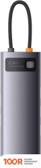 Хаб / Док-станция Baseus METAL GLEAM SERIES 8-IN-1 MULTIFUNCTIONAL TYPE-C HUB DOCKING STATION GRAY WKWG050113 (7767)