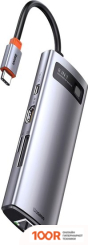 Хаб / Док-станция Baseus METAL GLEAM SERIES 8-IN-1 MULTIFUNCTIONAL TYPE-C HUB DOCKING STATION CAHUB-CV0G (7765)