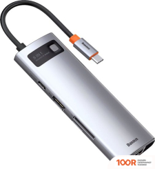 Хаб / Док-станция Baseus METAL GLEAM SERIES 8-IN-1 MULTIFUNCTIONAL TYPE-C HUB DOCKING STATION CAHUB-CV0G (7765)