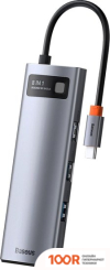 Хаб / Док-станция Baseus METAL GLEAM SERIES 8-IN-1 MULTIFUNCTIONAL TYPE-C HUB DOCKING STATION CAHUB-CV0G (7765)