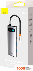 Хаб / Док-станция Baseus METAL GLEAM SERIES 7-IN-1 MULTIFUNCTIONAL TYPE-C WKWG020113 (7764)