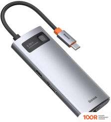 Хаб / Док-станция Baseus METAL GLEAM SERIES 6-IN-1 MULTIFUNCTIONAL USB TYPE C CAHUB-CW0G (7760)