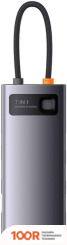 Хаб / Док-станция Baseus METAL GLEAM SERIES 6-IN-1 MULTIFUNCTIONAL TYPE-C HUB DOCKING STATION GRAY WKWG030113 (7758)