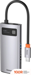 Хаб / Док-станция Baseus METAL GLEAM SERIES 4 IN 1 MULTIFUNCTIONAL TYPE-C CAHUB-CY0G (7756)