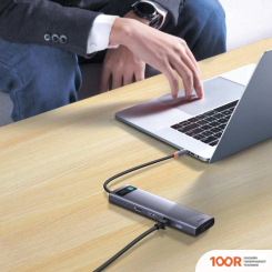 Хаб / Док-станция Baseus METAL GLEAM SERIES 12-IN-1 MULTIFUNCTIONAL TYPE-C HUB DOCKING STATION WKWG020213 (7755)