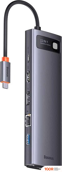 Хаб / Док-станция Baseus METAL GLEAM SERIES 12-IN-1 MULTIFUNCTIONAL TYPE-C HUB DOCKING STATION WKWG020213 (7755)
