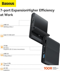 Хаб / Док-станция Baseus MATE DOCKING HUB DOCKING STATION WKMD000001 (7752)