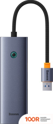 Хаб / Док-станция Baseus FLITE SERIES 4-PORT USB-A HUB B0005280A813-01 (7738)