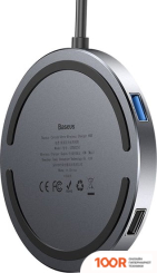 Хаб / Док-станция Baseus CIRCULAR MIRROR WIRELESS CHARGER HUB WXJMY-0G (7734)