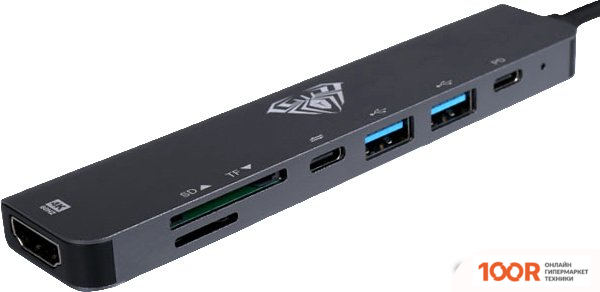 Хаб / Док-станция AULA UC-902 (ЧЕРНЫЙ) (7718)