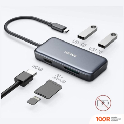 Хаб / Док-станция Anker PREMIUM 5-IN-1 USB-C MEDIA HUB (7702)