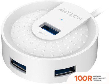 Хаб / Док-станция A4Tech HUB-30 (БЕЛЫЙ) (7694)