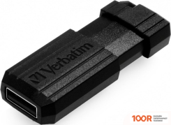 USB Flash Verbatim PINSTRIPE 128GB (ЧЕРНЫЙ) (7675)