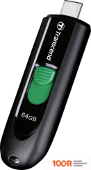 USB Flash Transcend JETFLASH 790C 64GB (ЧЕРНЫЙ/ЗЕЛЕНЫЙ) (7663)