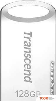 USB Flash Transcend JETFLASH 710 128GB (СЕРЕБРИСТЫЙ) (7655)