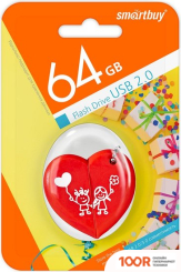 USB Flash SmartBuy WILD SERIES СЕРДЦЕ 64GB (КРАСНЫЙ) (7643)