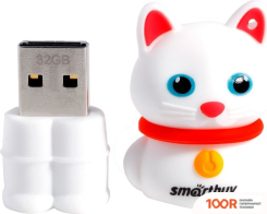 USB Flash SmartBuy WILD SERIES КОТЕНОК 64GB (БЕЛЫЙ) (7638)