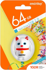 USB Flash SmartBuy WILD SERIES КОТЕНОК 64GB (БЕЛЫЙ) (7638)