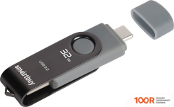 USB Flash SmartBuy TWIST DUAL 32GB (ЧЕРНЫЙ) (7625)