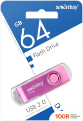 USB Flash SmartBuy TWIST 64GB (РОЗОВЫЙ) (7616)