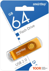 USB Flash SmartBuy TWIST 64GB (ЖЕЛТЫЙ) (7615)